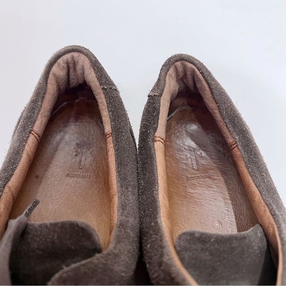 Frye Ivy Low Lace Sneakers Leather Suede Size 8.5 - Picture 9 of 13